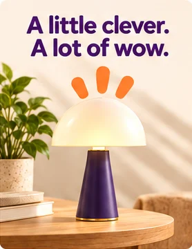 A little clever. A lot of wow. — a plum desk lamp